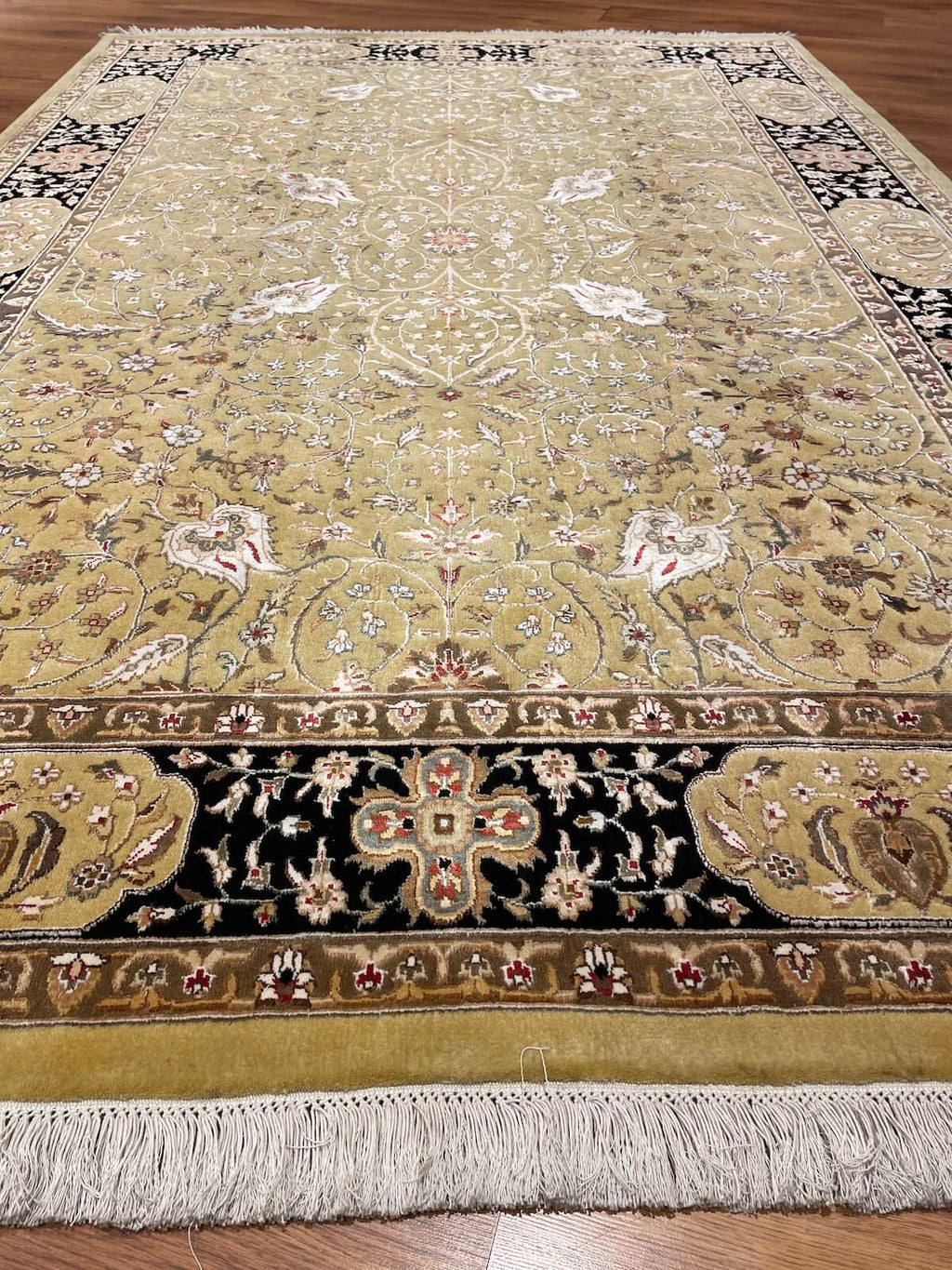 Pelas Silk-Blend Usak Handwoven Rug – 170X251 by Camel Carpet