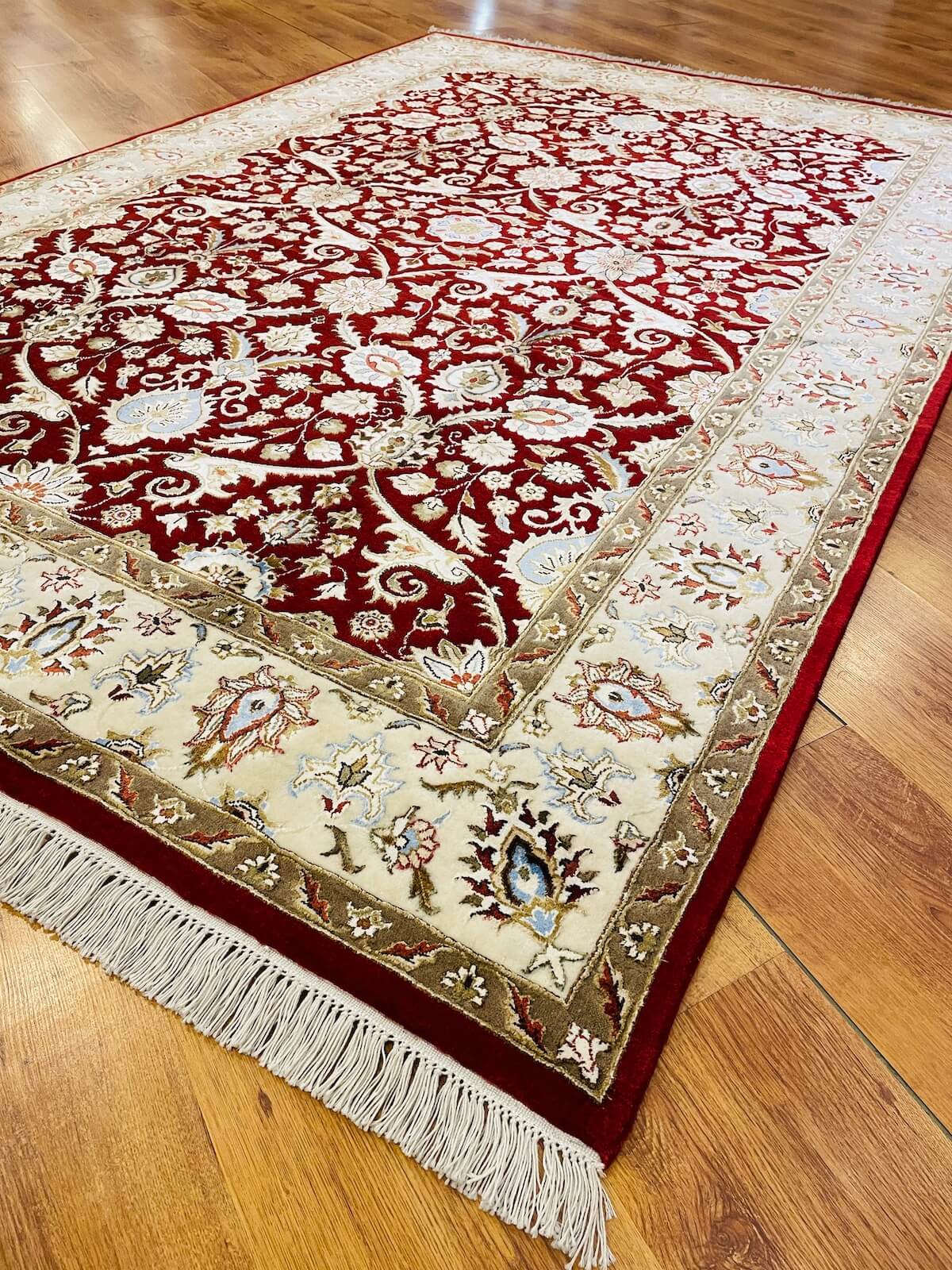 Pelas Silk-Blend Usak Handwoven Rug – 164X241 by Camel Carpet