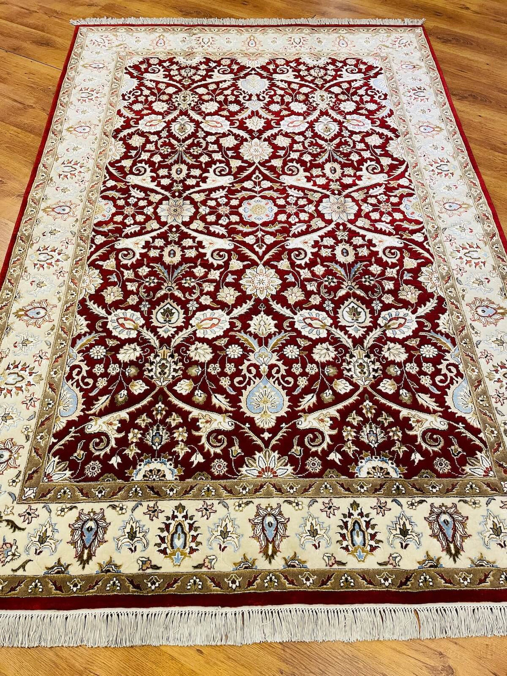 Pelas Silk-Blend Usak Handwoven Rug – 164X241 by Camel Carpet