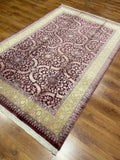 Pelas Silk-Blend Usak Handwoven Rug – 034007 by Camel Carpet