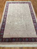Pelas Silk-Blend Usak Handwoven Rug – 036603 by Camel Carpet