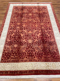 Pelas Silk-Blend Usak Handwoven Rug – 036622 by Camel Carpet