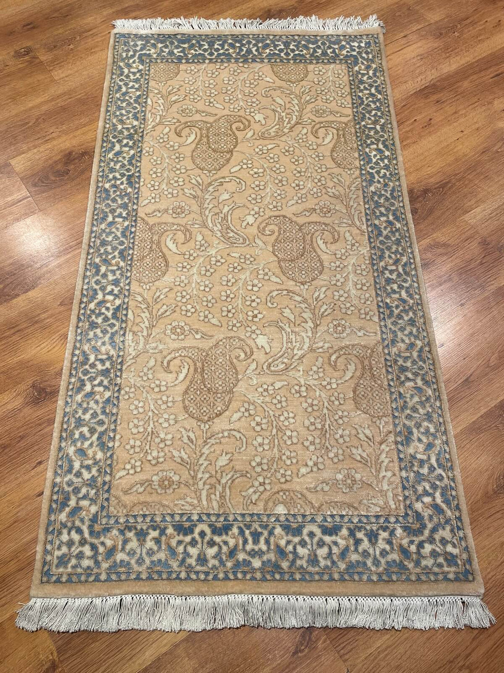 Pelas Silk-Blend Usak Handwoven Rug – 80X151 by Camel Carpet