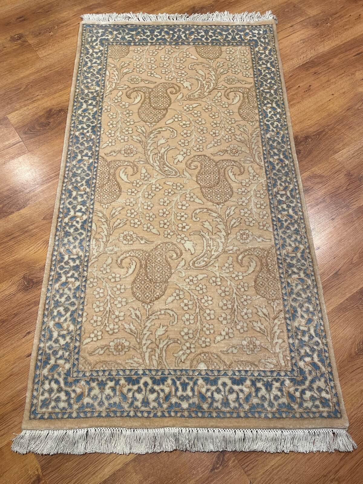 Pelas Silk-Blend Usak Handwoven Rug – 80X151 by Camel Carpet