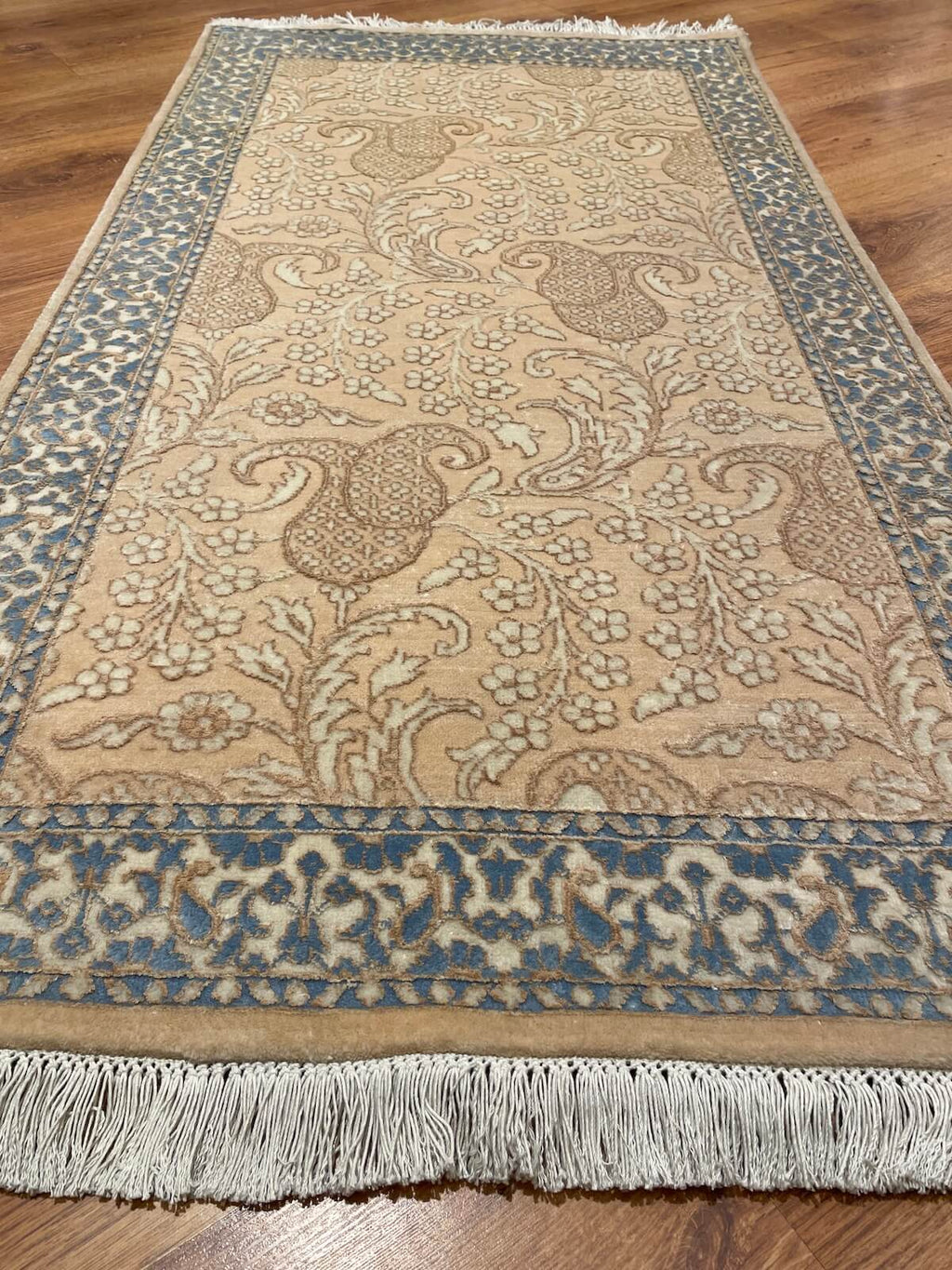 Pelas Silk-Blend Usak Handwoven Rug – 80X151 by Camel Carpet