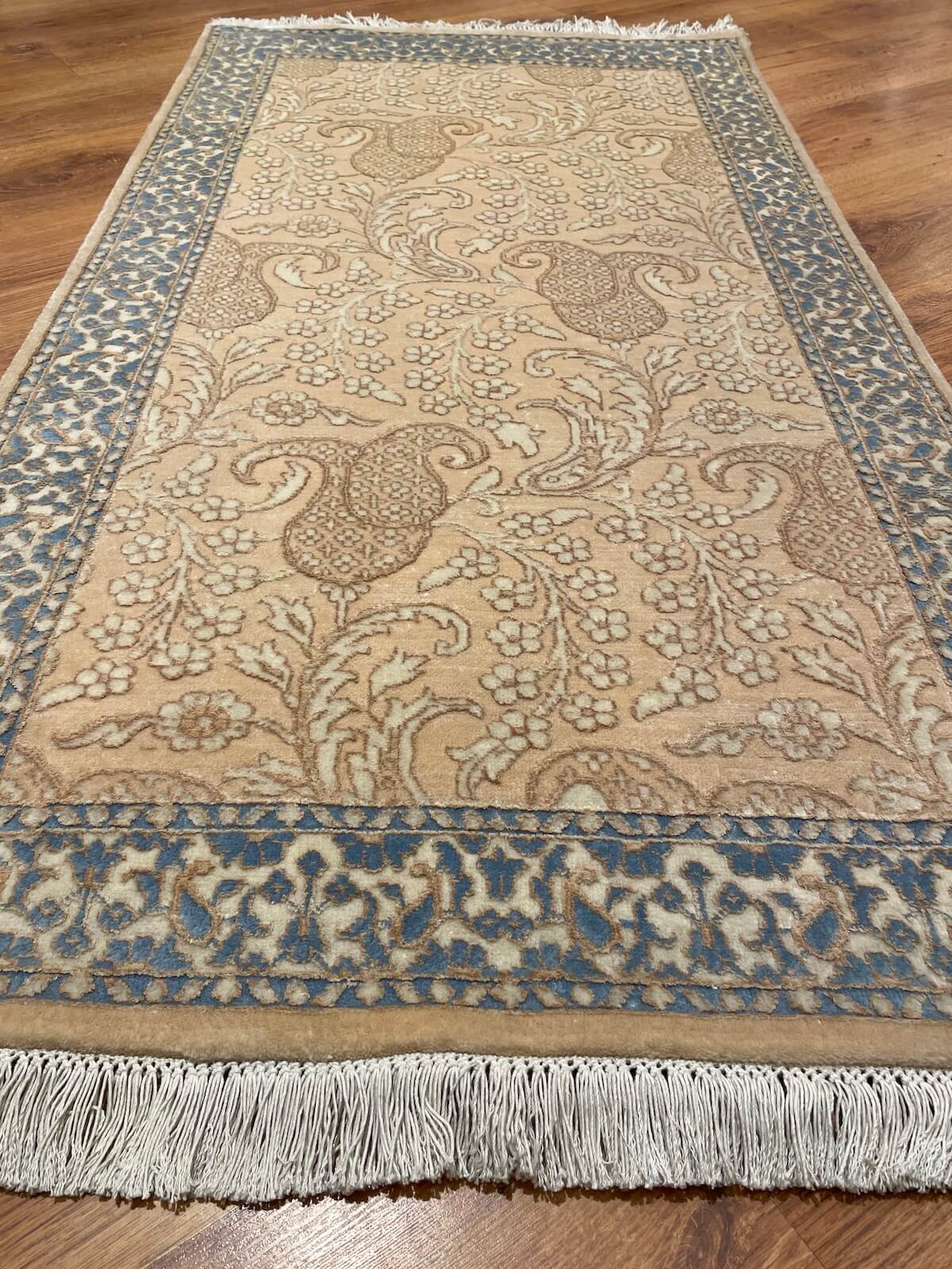 Pelas Silk-Blend Usak Handwoven Rug – 80X151 by Camel Carpet