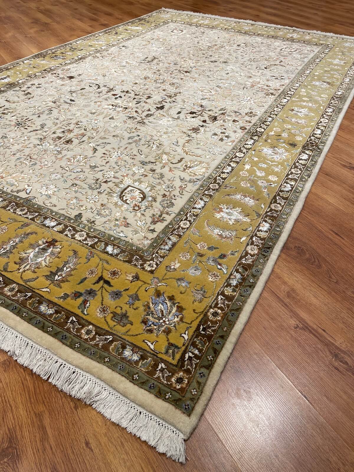 Pelas Silk-Blend Usak Handwoven Rug – 192X314 by Camel Carpet