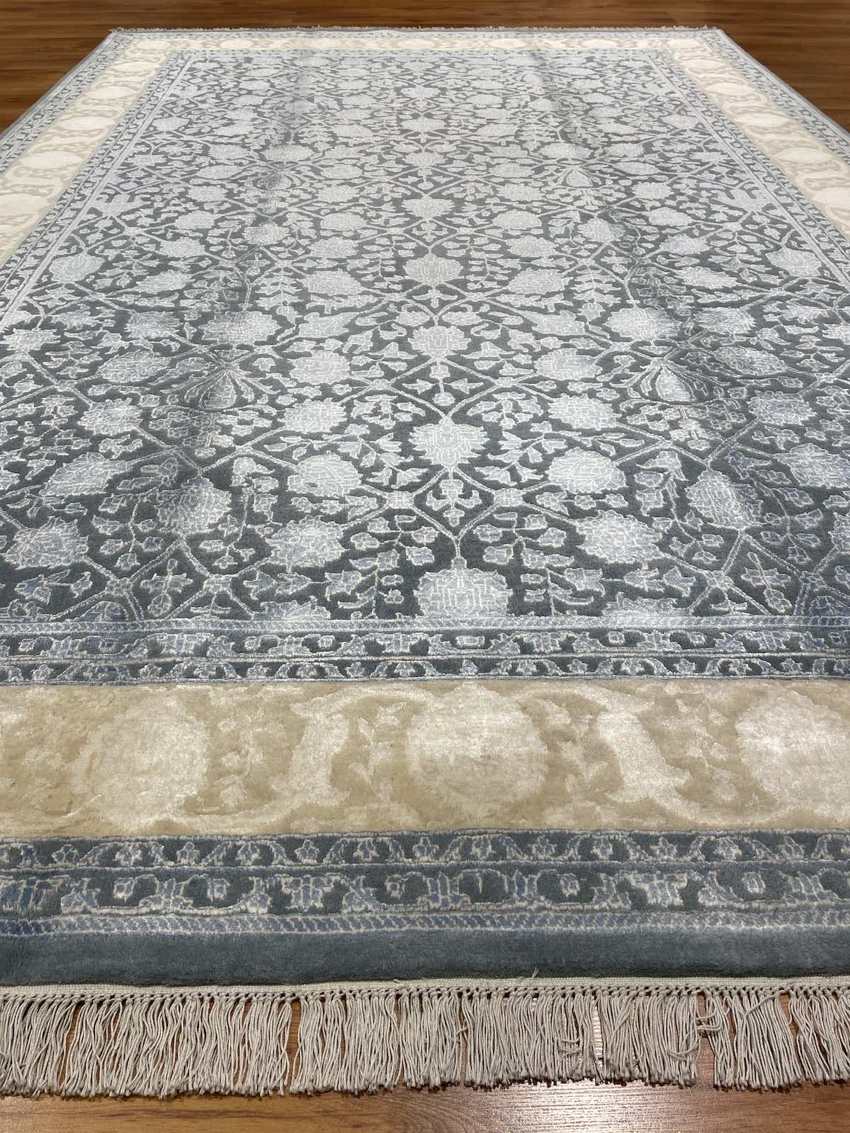 Pelas Silk-Blend Usak Handwoven Rug – 194X292 by Camel Carpet