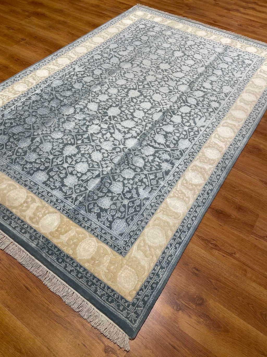 Pelas Silk-Blend Usak Handwoven Rug – 194X292 by Camel Carpet