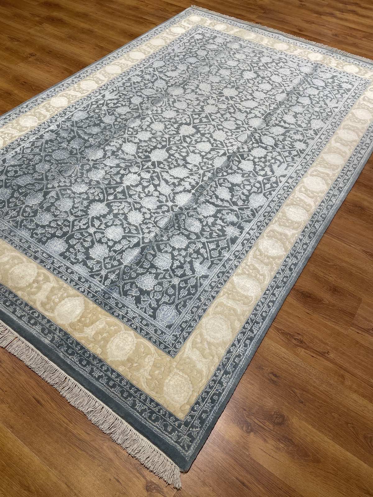 Pelas Silk-Blend Usak Handwoven Rug – 194X292 by Camel Carpet