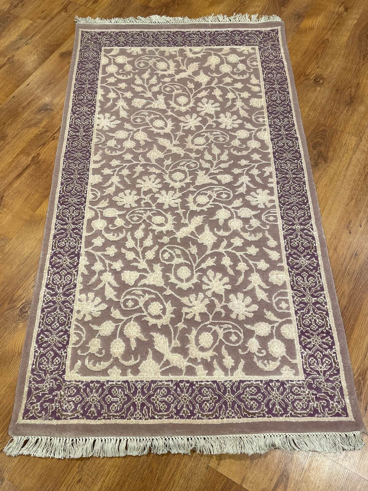 Pelas Silk-Blend Usak Handwoven Rug – 073847 by Camel Carpet