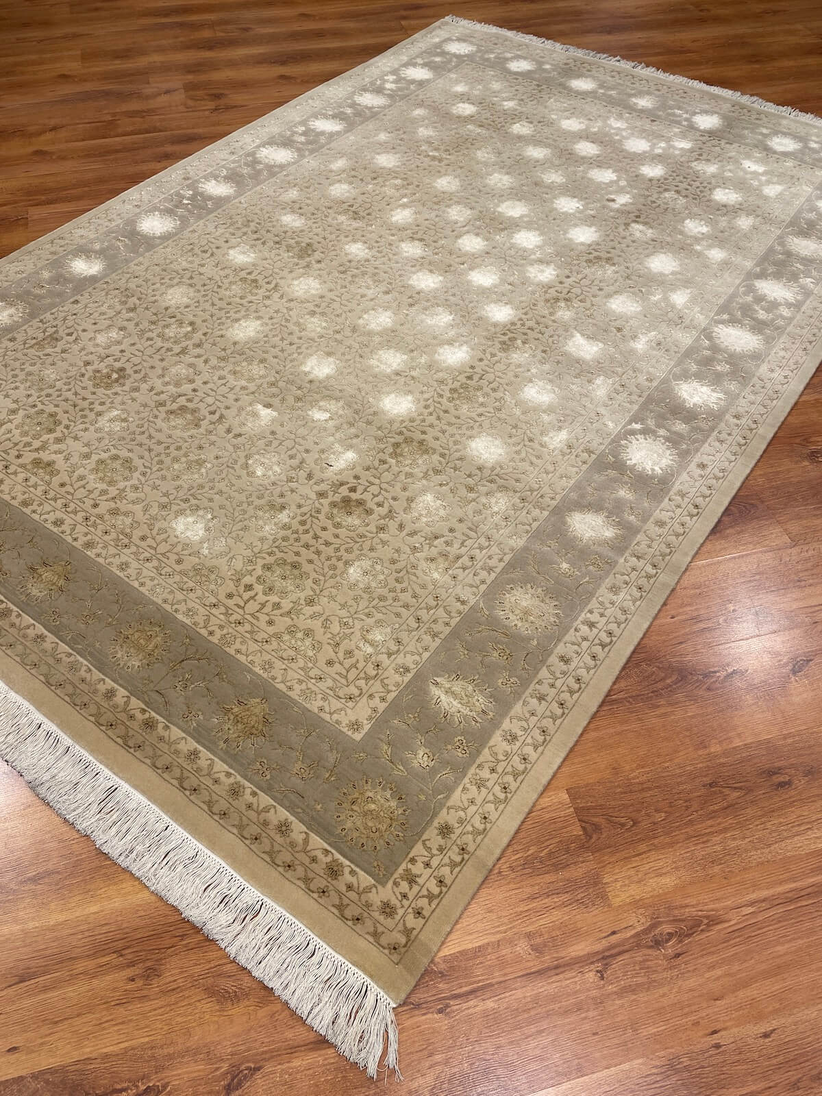 Pelas Silk-Blend Usak Handwoven Rug – 201X307 by Camel Carpet