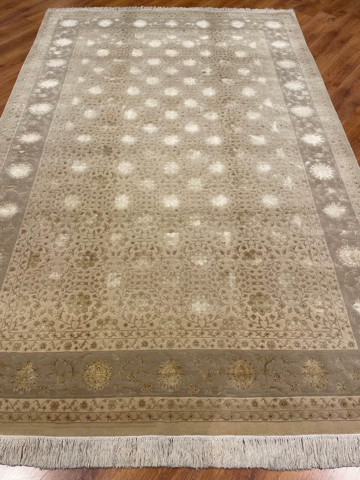 Pelas Silk-Blend Usak Handwoven Rug – 201X307 by Camel Carpet