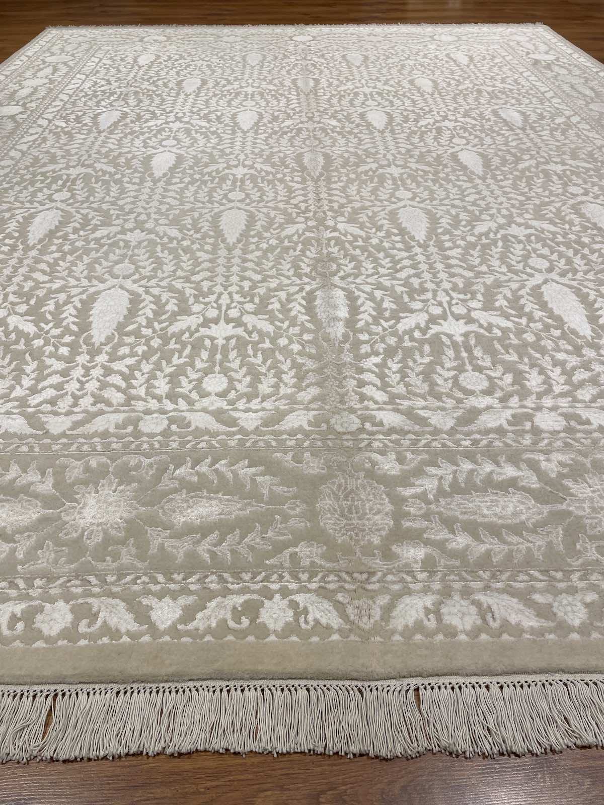 Pelas Silk-Blend Usak Handwoven Rug – 235X300 by Camel Carpet