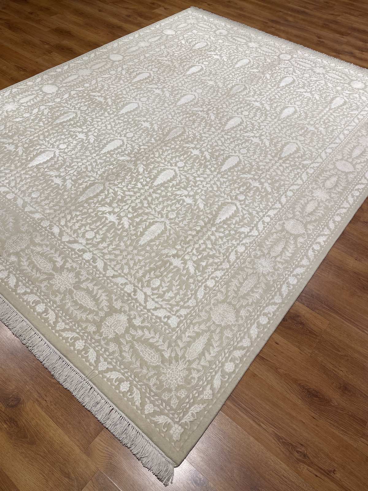 Pelas Silk-Blend Usak Handwoven Rug – 235X300 by Camel Carpet