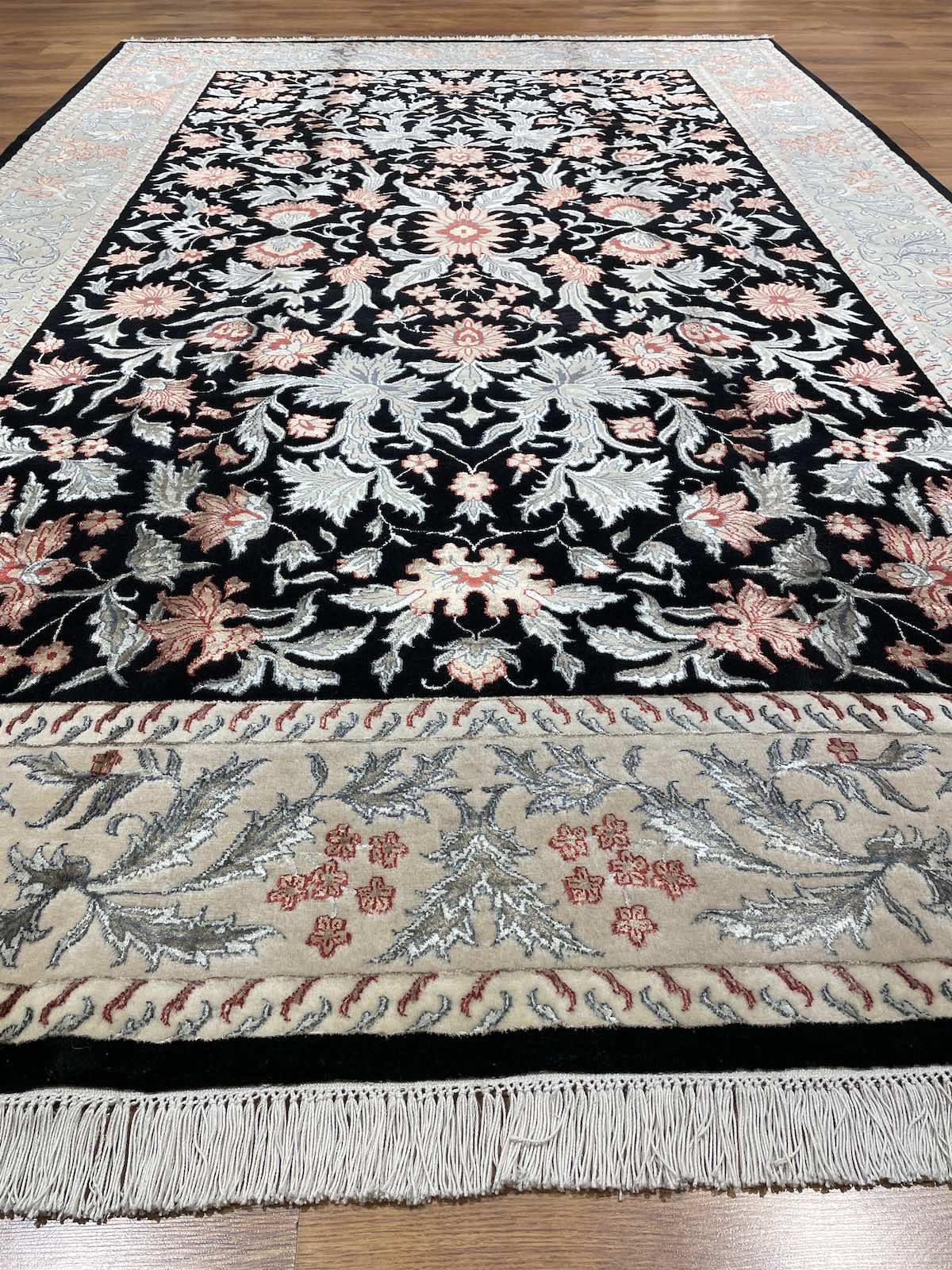 Pelas Silk-Blend Usak Handwoven Rug – 147X205 by Camel Carpet