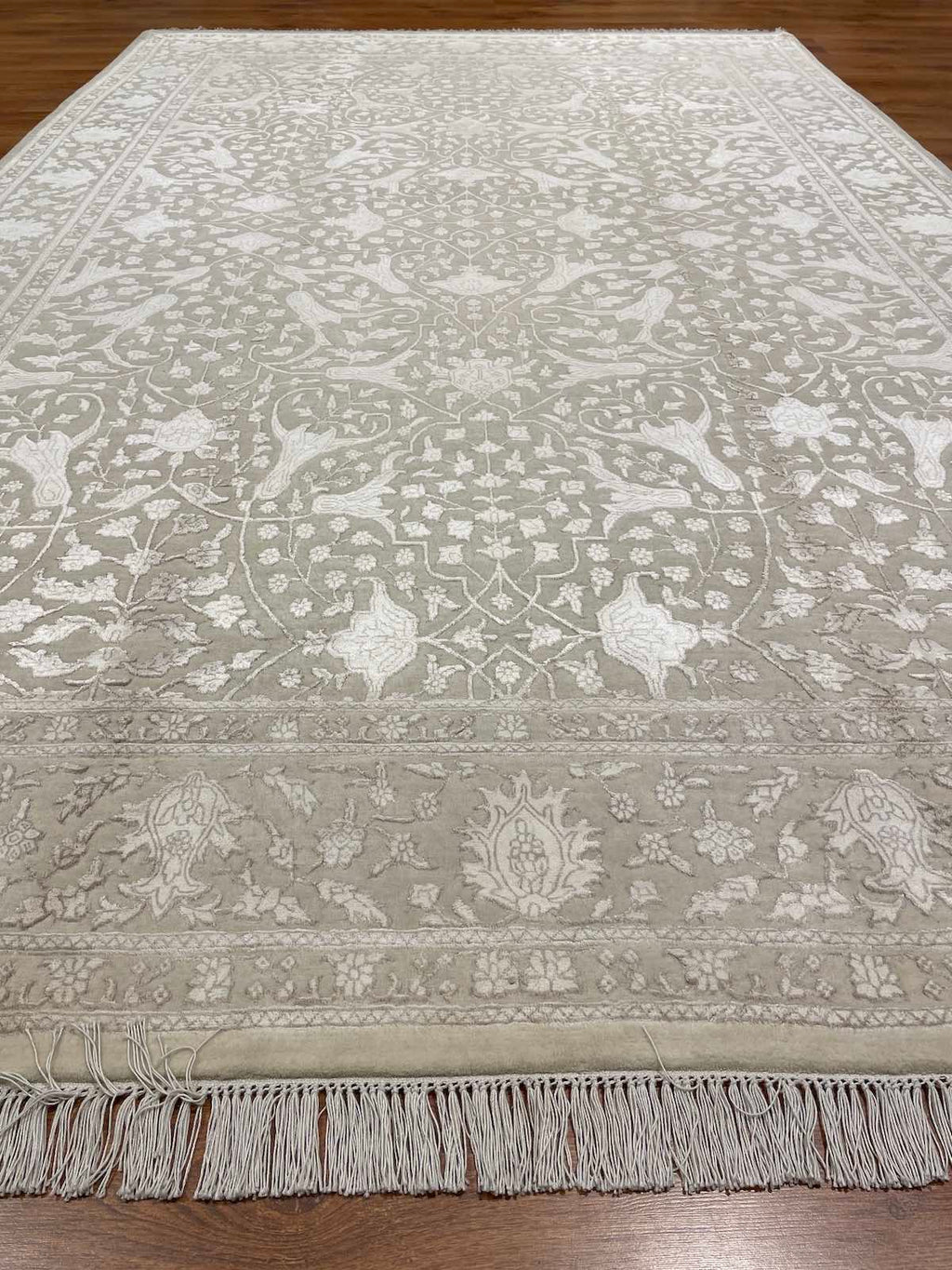 Pelas Silk-Blend Usak Handwoven Rug – 190X298 by Camel Carpet