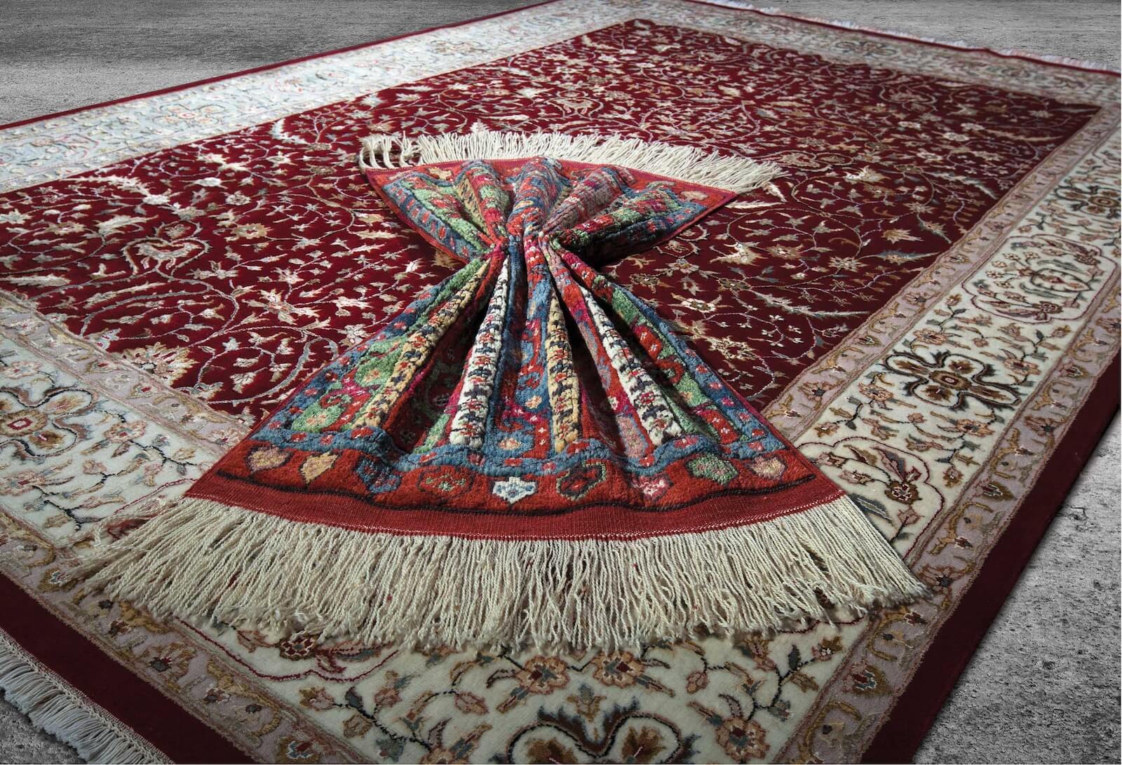 Pelas Silk-Blend Usak Handwoven Rug – 124X185 by Camel Carpet