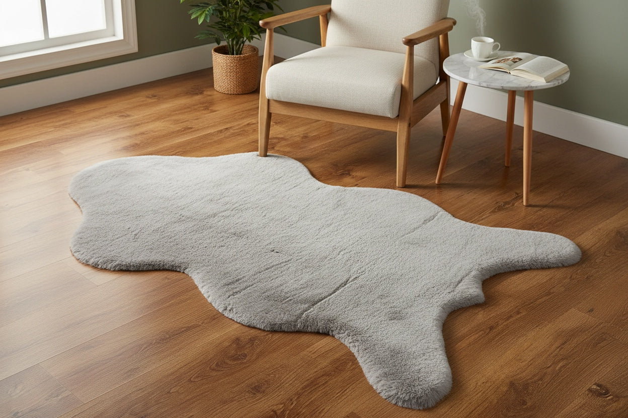 Rabbit Gray Pelus Rug by Camel Carpet