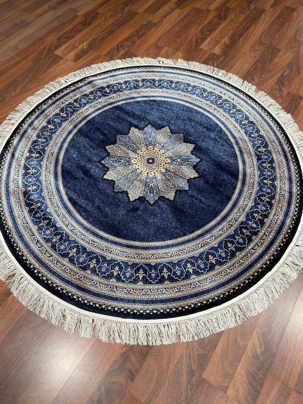 Quality Carpet Bamboo Rug Round – 9179A by Camel Carpet