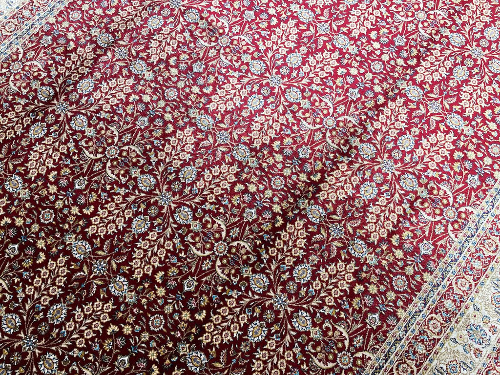 Quality Carpet Bamboo Rug 39758F Red White by Camel Carpet
