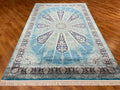 Quality Carpet Bamboo Rug 39811D Turkuaz by Camel Carpet