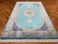 Quality Carpet Bamboo Rug 39867F Turkuaz by Camel Carpet