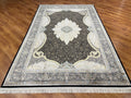 Quality Carpet Bamboo Rug 40014E Navy by Camel Carpet