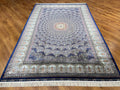 Quality Carpet Bamboo Rug 40445A Navy by Camel Carpet