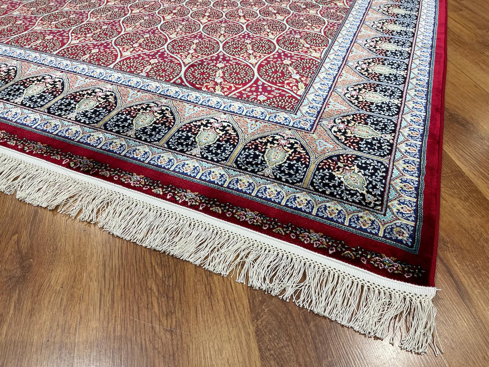Quality Carpet Bamboo Rug 40445A Red by Camel Carpet