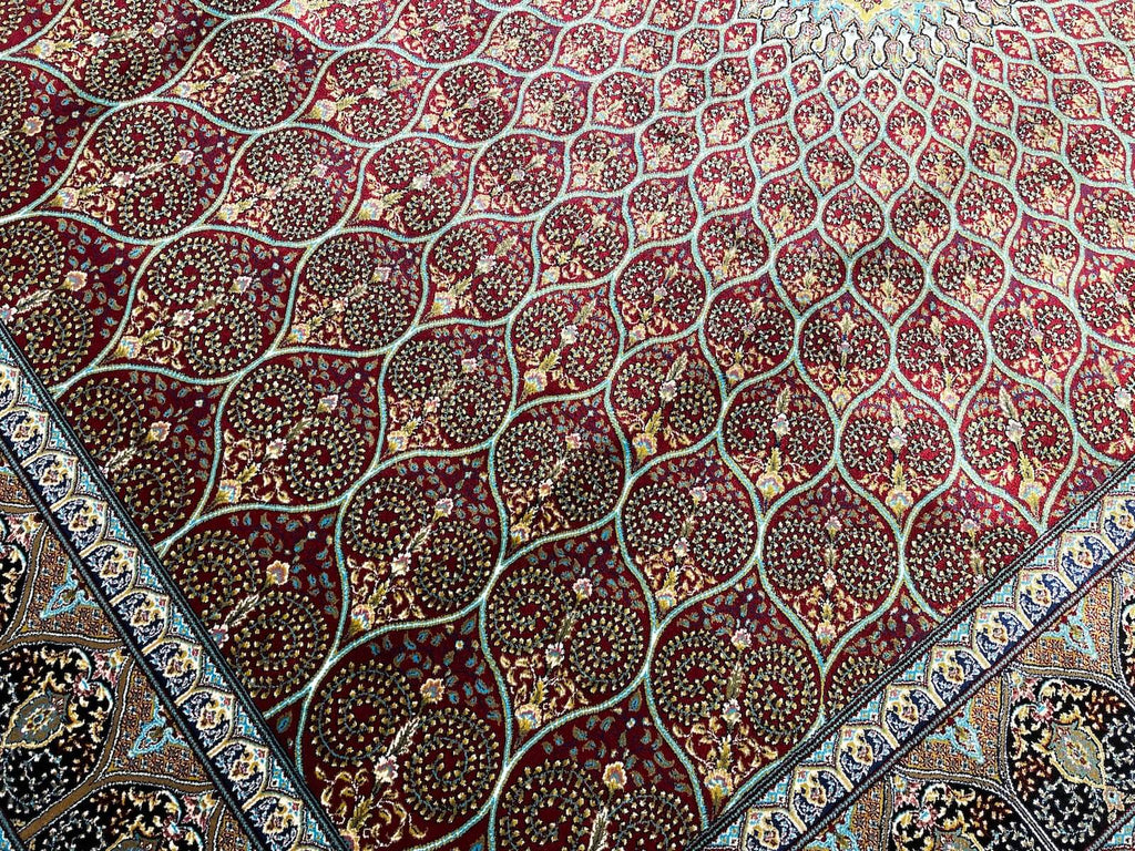 Quality Carpet Bamboo Rug 40445A Red by Camel Carpet