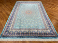 Quality Carpet Bamboo Rug 40445A Turkuaz by Camel Carpet