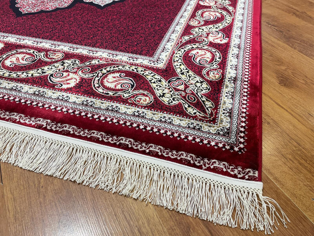 Quality Carpet Bamboo Rug 40708A Red by Camel Carpet