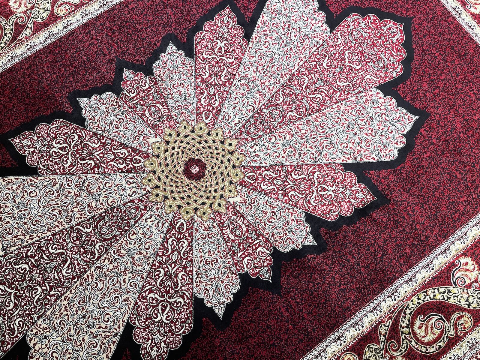 Quality Carpet Bamboo Rug 40708A Red by Camel Carpet