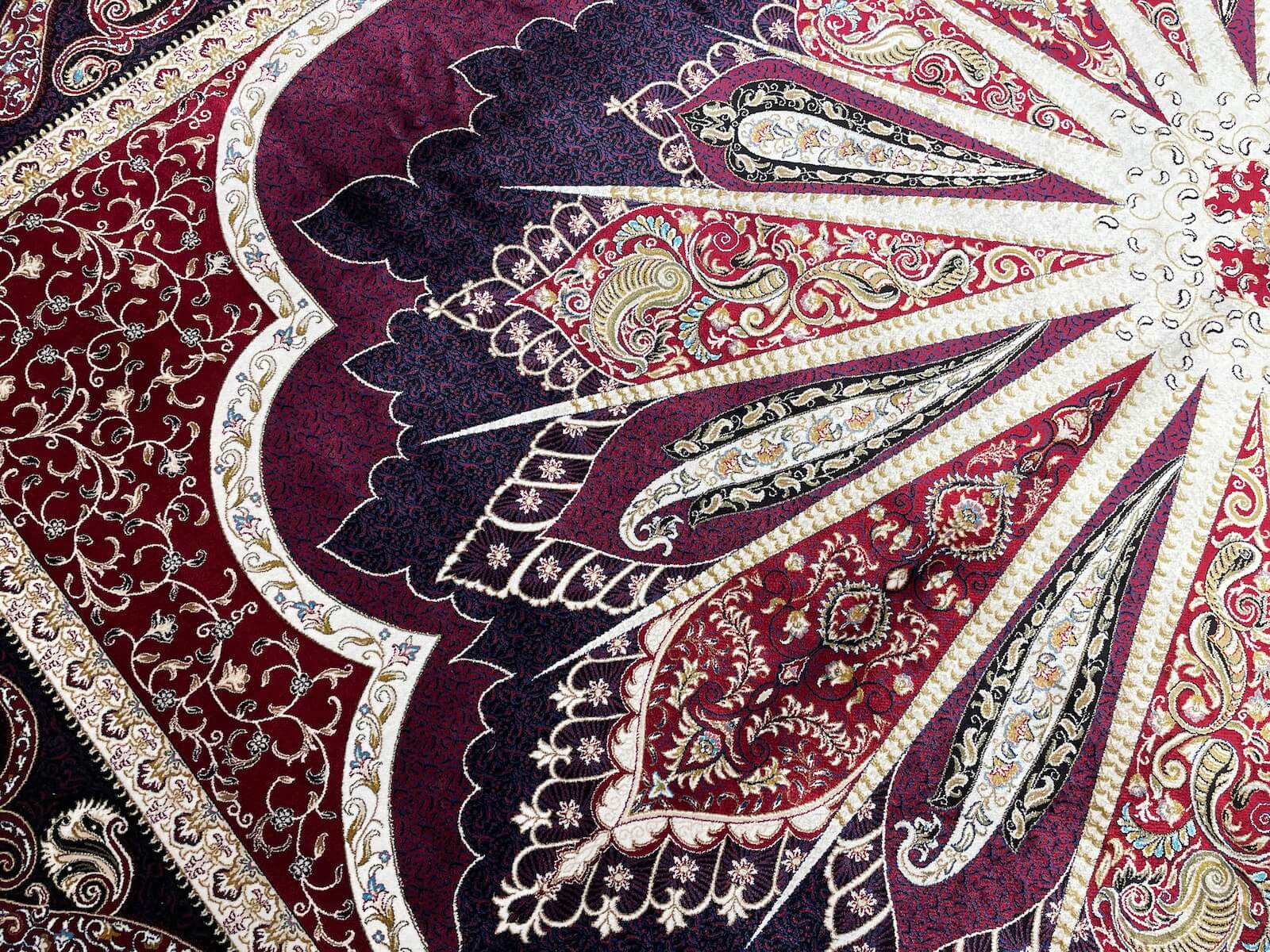 Quality Carpet Bamboo Rug 52820A Red by Camel Carpet