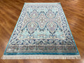 Quality Carpet Bamboo Rug 52863A Turkuaz by Camel Carpet