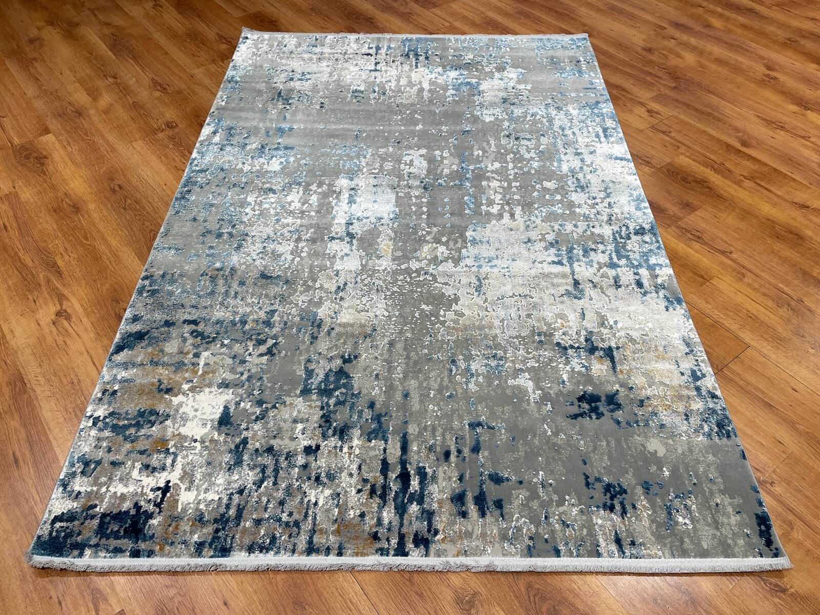 Quality Carpet Bamboo Rug 5970A Grey Blue by Camel Carpet