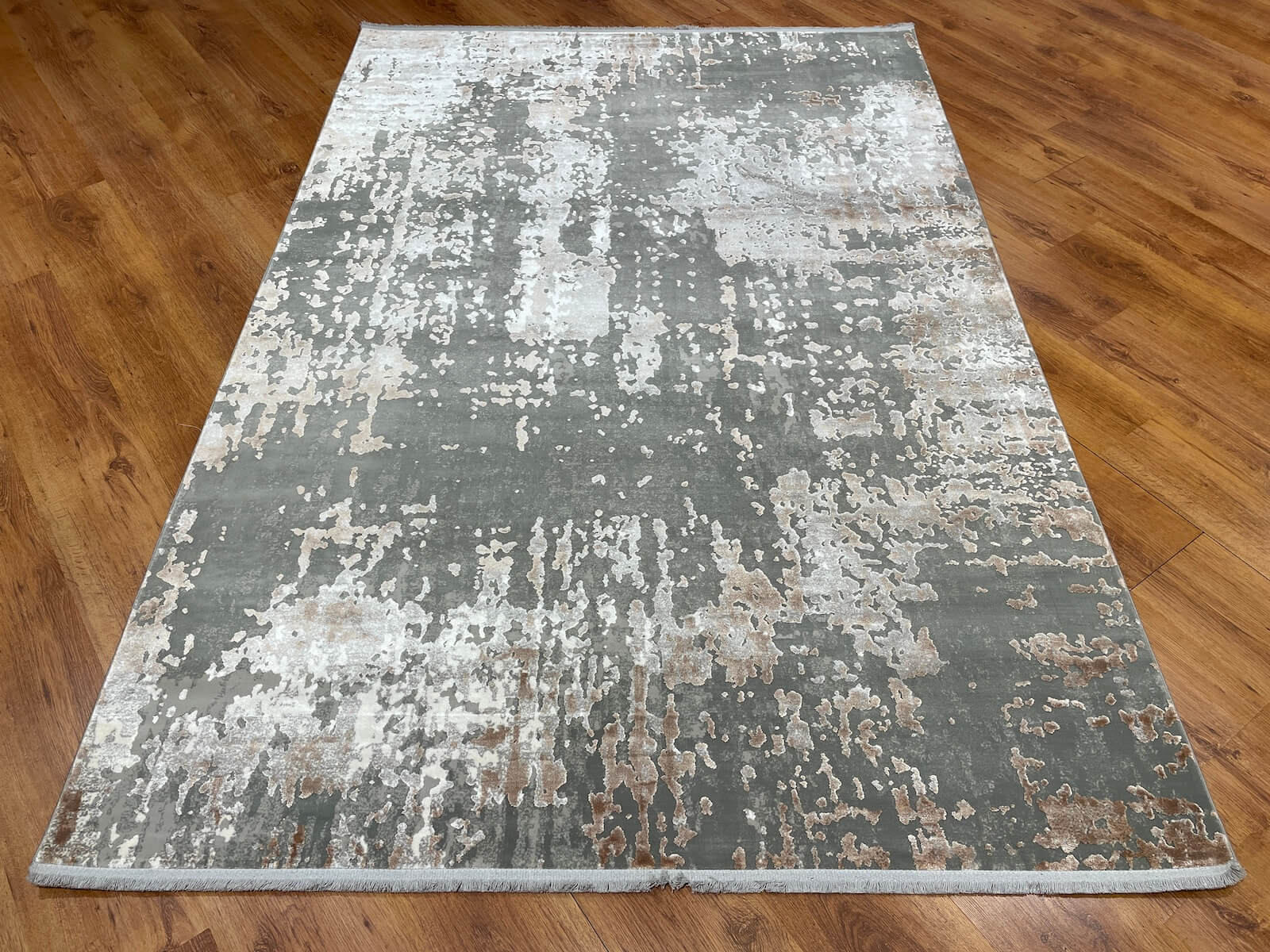 Quality Carpet Bamboo Rug 5970A Grey Beige by Camel Carpet