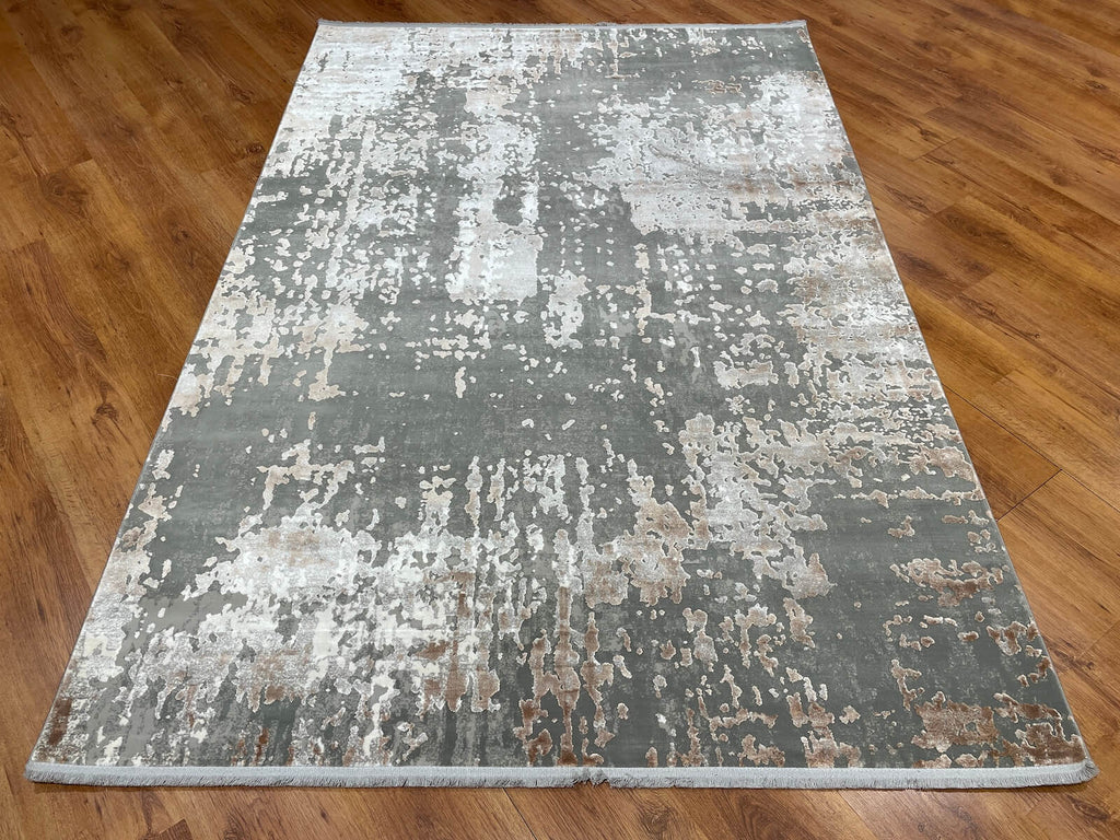 Quality Carpet Bamboo Rug 5970A Grey Beige by Camel Carpet