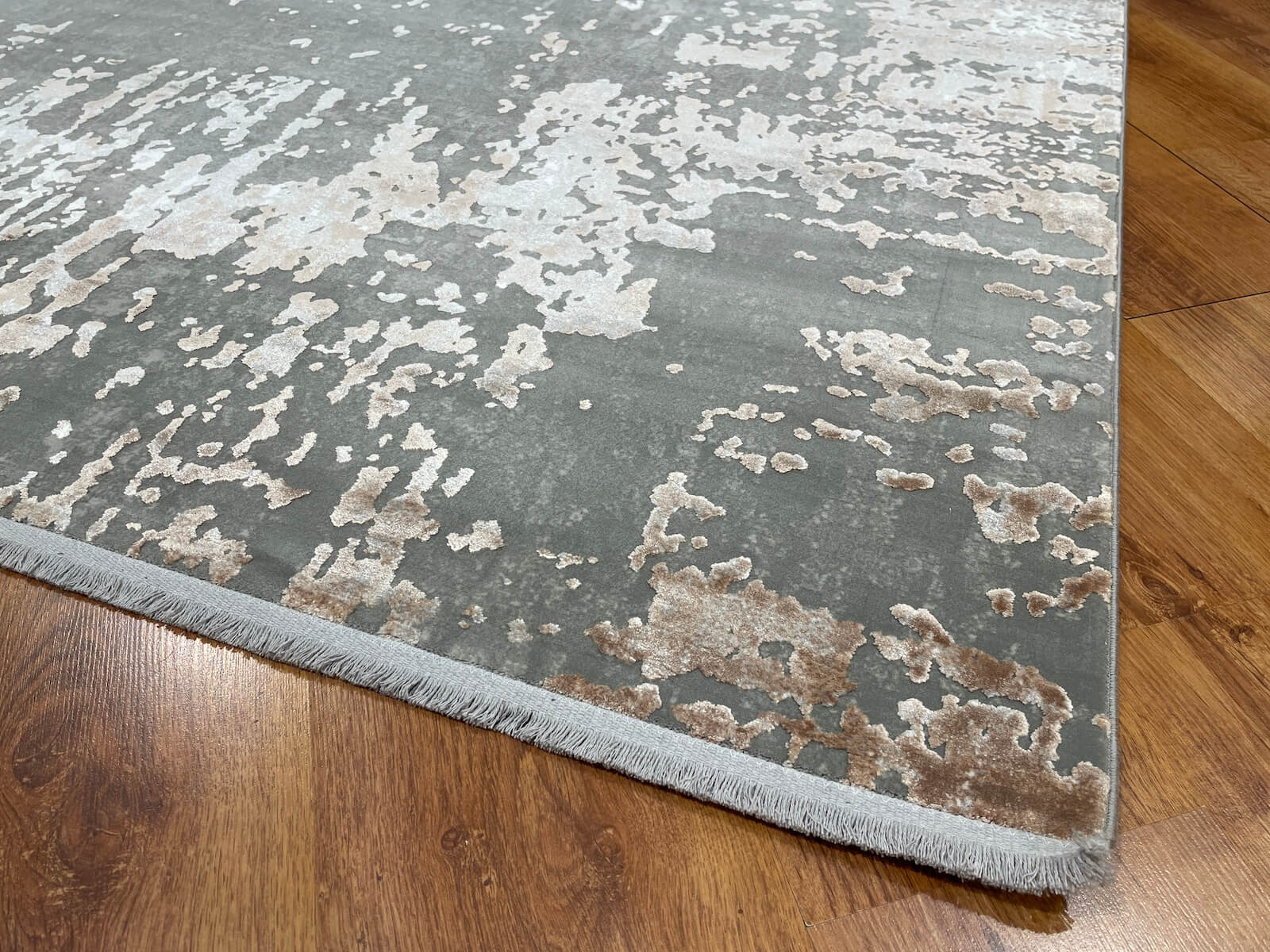 Quality Carpet Bamboo Rug 5970A Grey Beige by Camel Carpet