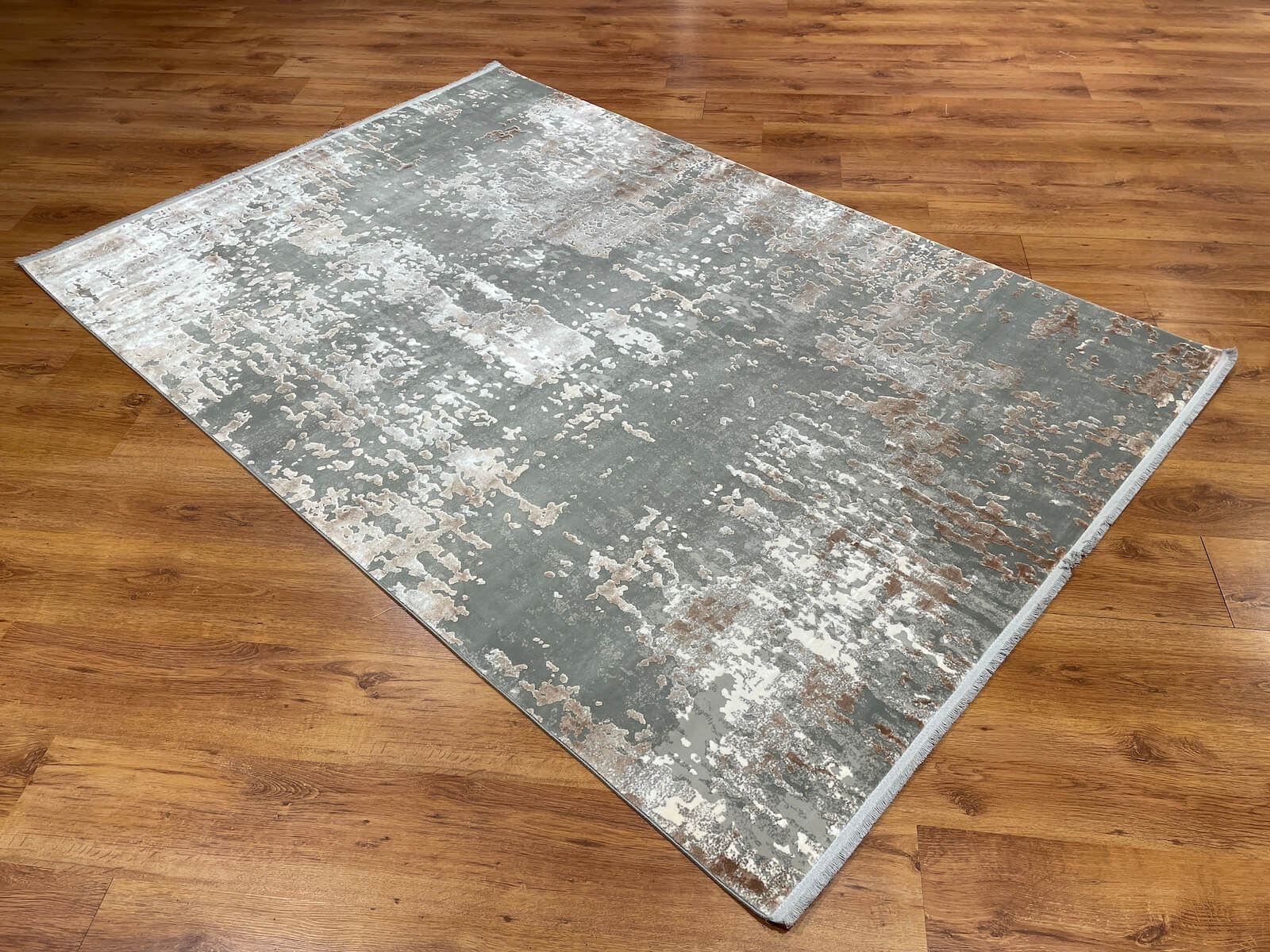 Quality Carpet Bamboo Rug 5970A Grey Beige by Camel Carpet