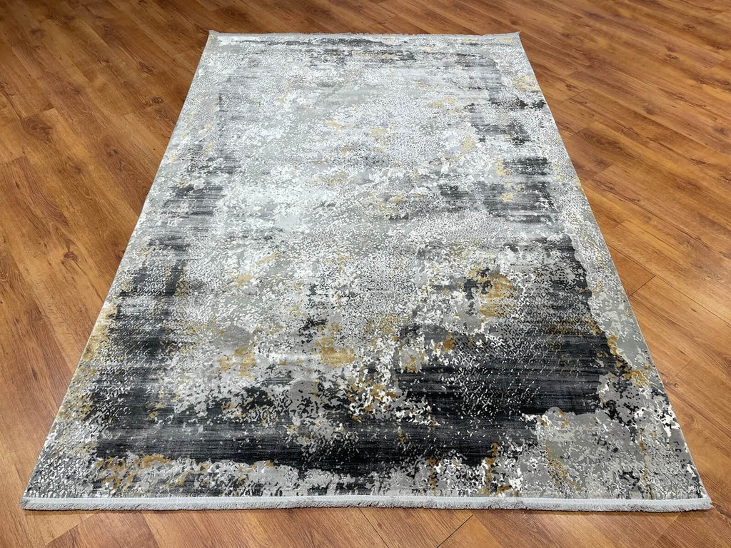 Quality Carpet Bamboo Rug 5984A Grey Antrasit by Camel Carpet