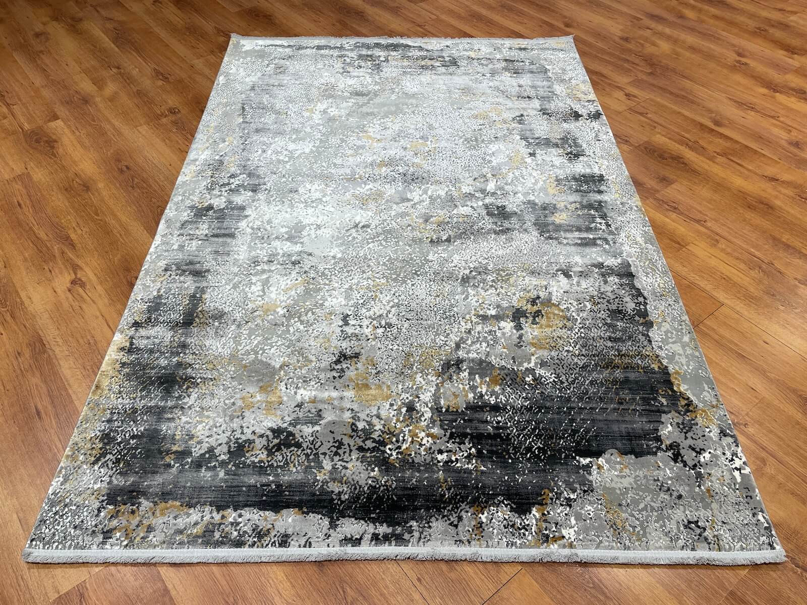 Quality Carpet Bamboo Rug 5984A Grey Antrasit by Camel Carpet