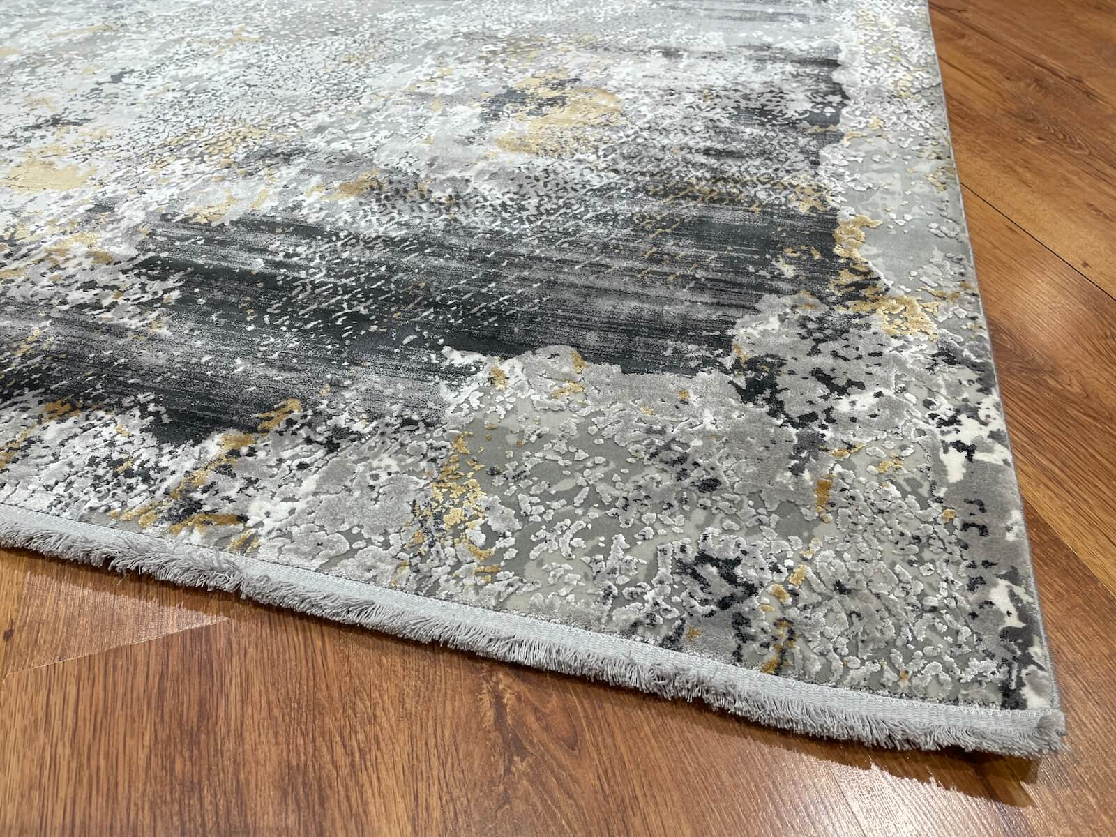 Quality Carpet Bamboo Rug 5984A Grey Antrasit by Camel Carpet
