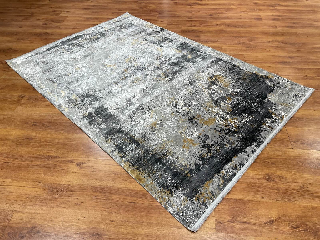 Quality Carpet Bamboo Rug 5984A Grey Antrasit by Camel Carpet