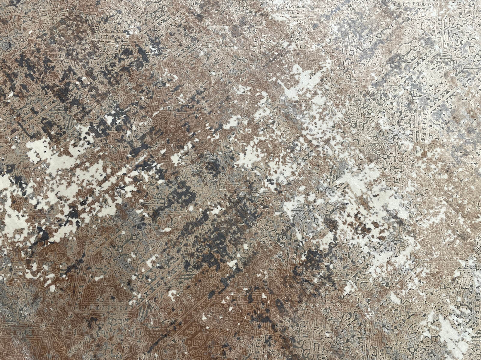 Quality Carpet Bamboo Rug 5990A Grey Beige by Camel Carpet