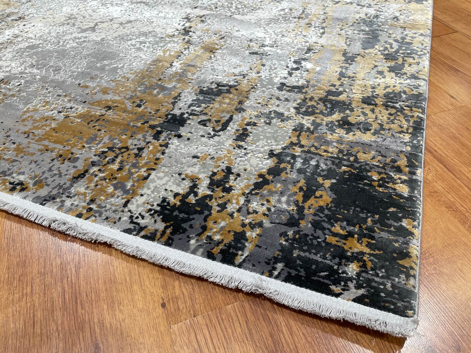 Quality Carpet Bamboo Rug 5996A Grey Antrasit by Camel Carpet