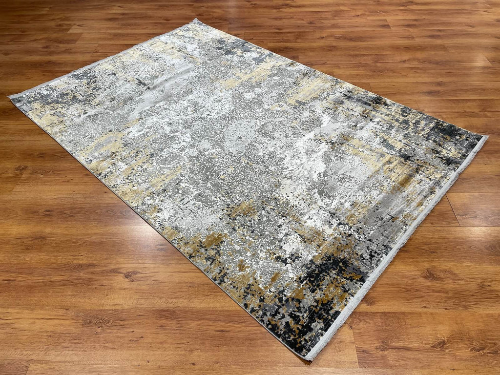 Quality Carpet Bamboo Rug 5996A Grey Antrasit by Camel Carpet