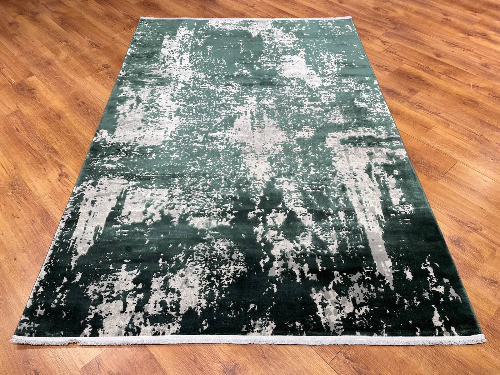 Quality Carpet Bamboo Rug 6441A Cream Emerald by Camel Carpet