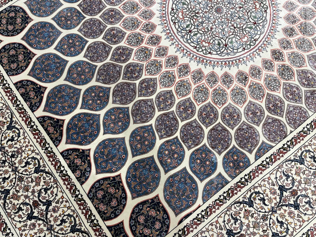 Quality Carpet Bamboo Rug Qum Cream by Camel Carpet